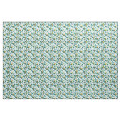 Tissu Design Abstrait moderne Turquoise et Jaune peint (Yard)