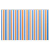 Tissu Design bandes verticales orange bleu blanc   (Yard)