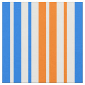 Tissu Design bandes verticales orange bleu blanc   (Fermer)