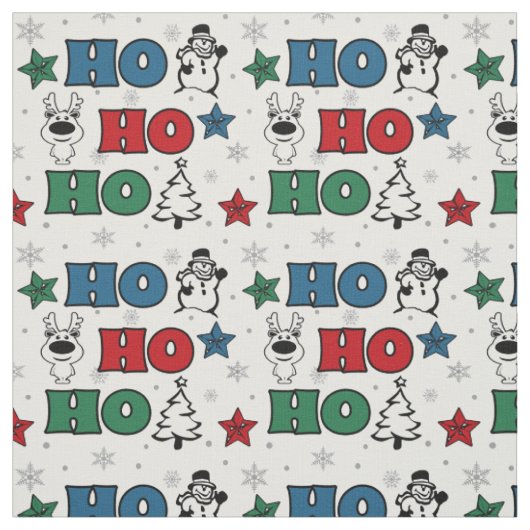Tissu Design de Noël Ho-Ho-Ho (Échantillon)