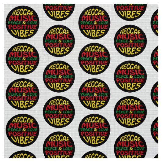 Tissu Design de reggae avec des paroles et des citations (Échantillon)