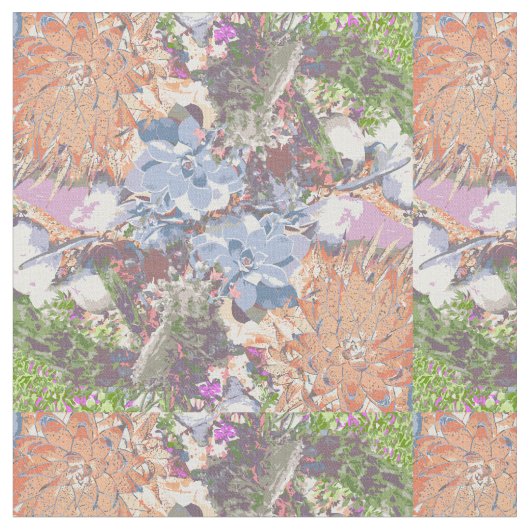 Tissu Design élégant Cactus et succulents (Fermer)