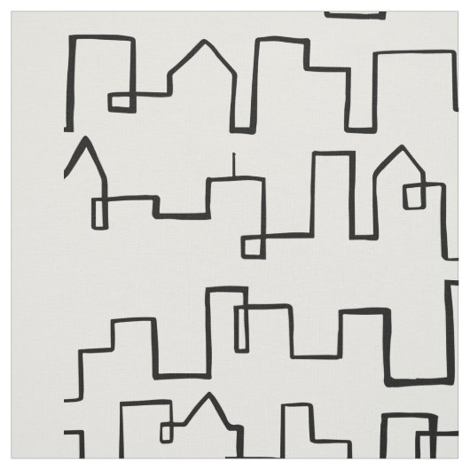 Tissu Design moderne peint Cityscape (Échantillon)