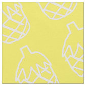 Tissu Design moderne simple blanc contour ananas (Fermer)