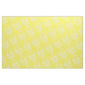 Tissu Design moderne simple blanc contour ananas (Fat Quarter)