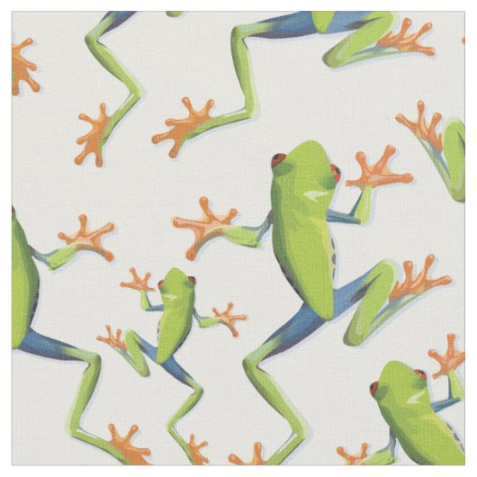 Tissu Design Motif de grenouilles à arbre vert (Fermer)