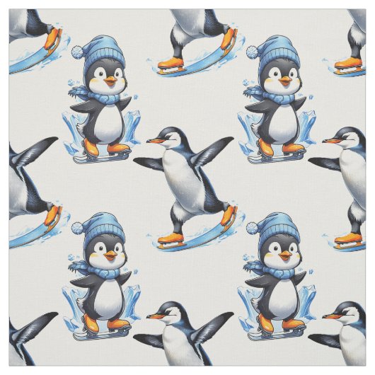 Tissu Design Motif de pingouins (Échantillon)