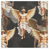 Tissu Design Motif des Anges d'or céleste (Fermer)