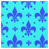Tissu Design Motif Fleur de lis bleu (Fermer)