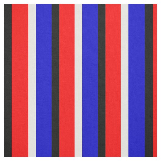 Tissu Design Motif Red Blue Stripes (Échantillon)