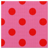Tissu Design Pois rouge sur rose (Fermer)