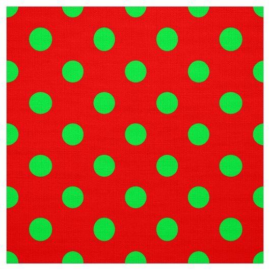 Tissu Design Pois vert Arrière - plan rouge (Échantillon)
