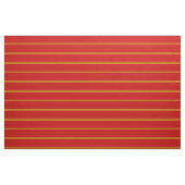 Tissu Design rouge vif, rayé d'or (Yard)