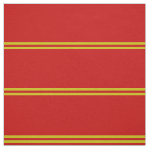 Tissu Design rouge vif, rayé d'or