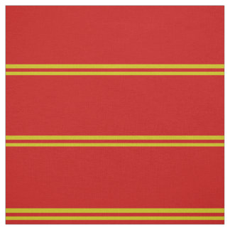 Tissu Design rouge vif, rayé d'or
