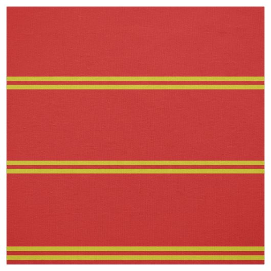 Tissu Design rouge vif, rayé d'or (Échantillon)