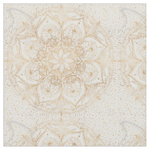 Tissu Design tendance or floral Mandala Marble