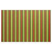 Tissu Dessin à rayures verticales vert jaune rouge (Yard)