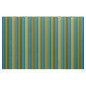 Tissu Dessin à rayures verticales vert orange bleu   (Yard)