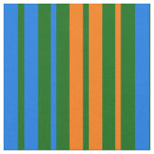 Tissu Dessin à rayures verticales vert orange bleu   (Fermer)