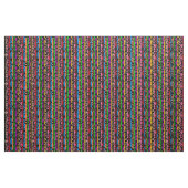 Tissu Dessin abstrait irrégulier coloré noir (Yard)