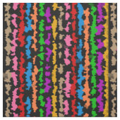 Tissu Dessin abstrait irrégulier coloré noir (Échantillon)