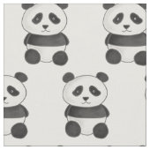 Tissu Dessin animal drôle d'ours panda mignon (Fermer)