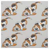 Tissu dessin animé Basset Hound (Échantillon)