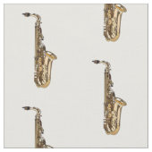 Tissu dessin animé saxophone (Fermer)