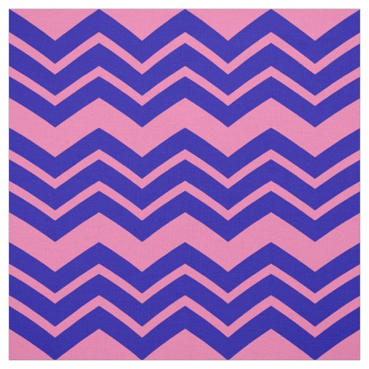 Tissu Dessin chevron zigzag rose bleu (Échantillon)