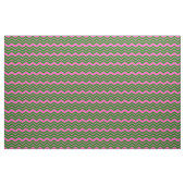 Tissu Dessin chevron zigzag vert rose (Yard)
