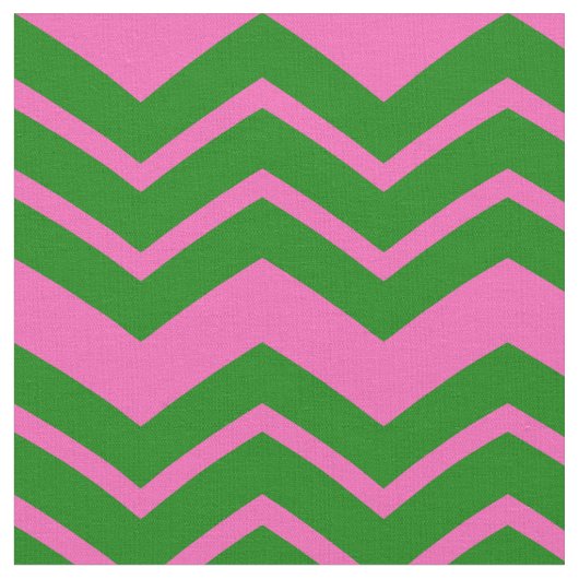 Tissu Dessin chevron zigzag vert rose (Fermer)