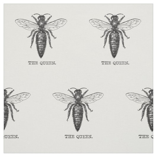 Tissu Dessin classique de l'illustration de Queen Bee (Échantillon)