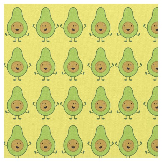 Tissu Dessin d'Avocado Cute Kids (Fermer)