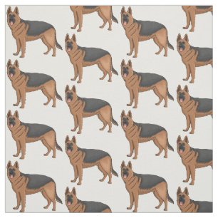 Tissu dessin de berger allemand