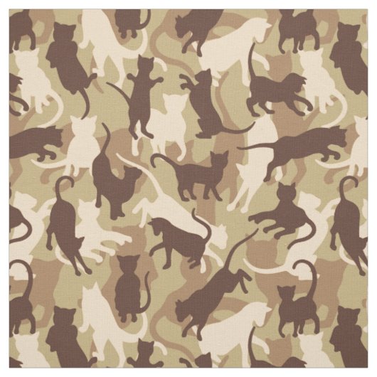 Tissu Dessin de camouflage de chats dans le désert (Échantillon)