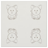 Tissu Dessin de chat adorable (Échantillon)
