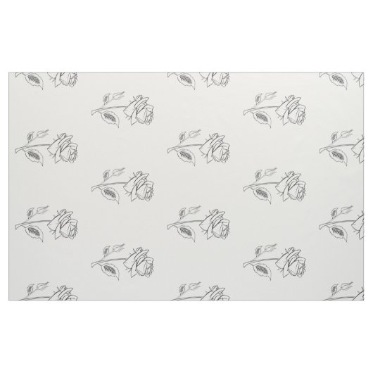 Tissu Dessin de fleurs roses (Fat Quarter)
