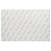 Tissu Dessin de fusée Motif noir et blanc (Fat Quarter)