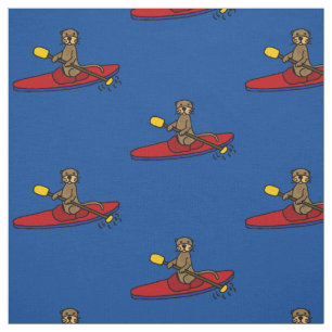 Tissu Dessin de Kayak de loup de mer amusant