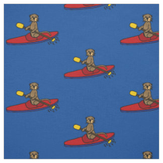 Tissu Dessin de Kayak de loup de mer amusant