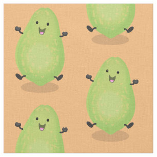 Tissu dessin de la patte papaye de Cute kawaii