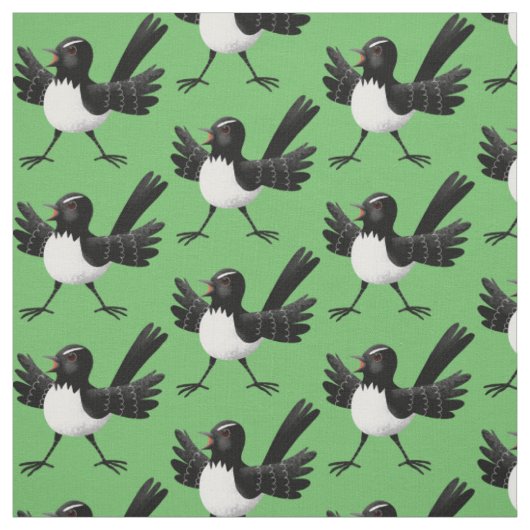 Tissu Dessin de l'Australien Willie Wagtail (Échantillon)