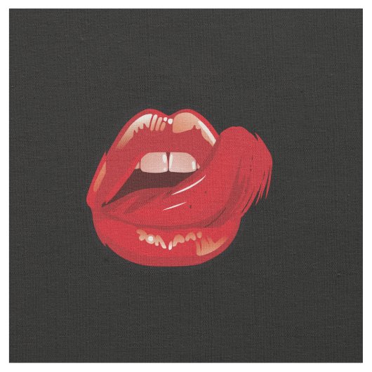 Tissu Dessin de maquillage de lèvres à la mode. Pomade.A (Fermer)