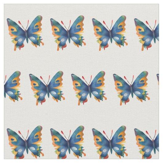 Tissu Dessin de papillon coloré (Fermer)