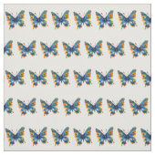 Tissu Dessin de papillon coloré (Échantillon)