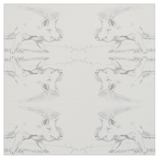 Tissu dessin de porc (Échantillon)