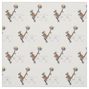 Tissu Dessin d'humour australien kangourou