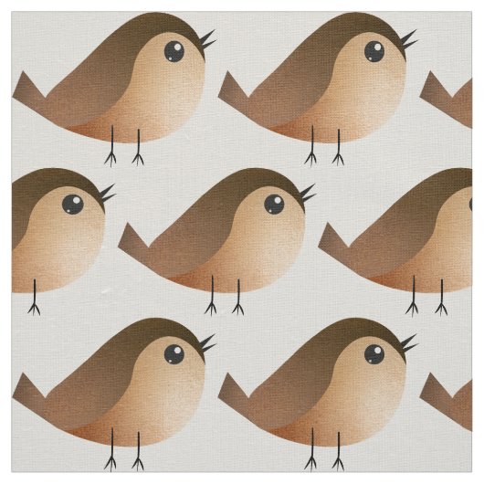 Tissu Dessin d'Oiseau de Bruant (Échantillon)