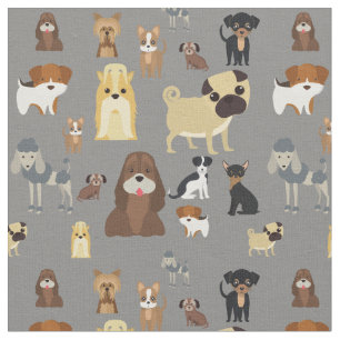 Tissu dessin motif pour chien mignon pour amoureux de le
